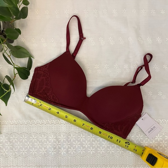Auden the Bliss lightly lined bra in burgundy red - Picture 3 of 5